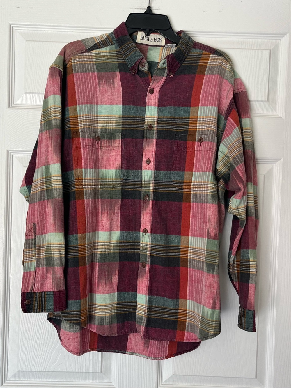 Bugle Boy Plaid Button Down Shirt